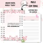 KIT DIGITAL CADERNO + MIOLO ASSEMBLEIA DE CIRCUITO 2025-2026 – FLORAL ROSA – COM TEMA - Imagem 3