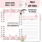 KIT DIGITAL CADERNO + MIOLO ASSEMBLEIA DE CIRCUITO 2025-2026 – FLORAL ROSA – SEM TEMA - Imagem 4