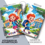 Kit Digital Caderno com Atividades de Alfabetização Escolar – Feminino e Masculino - Imagem 2