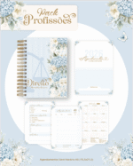 Encadernação Profissões 2026 FLORAL AZUL - Imagem 5