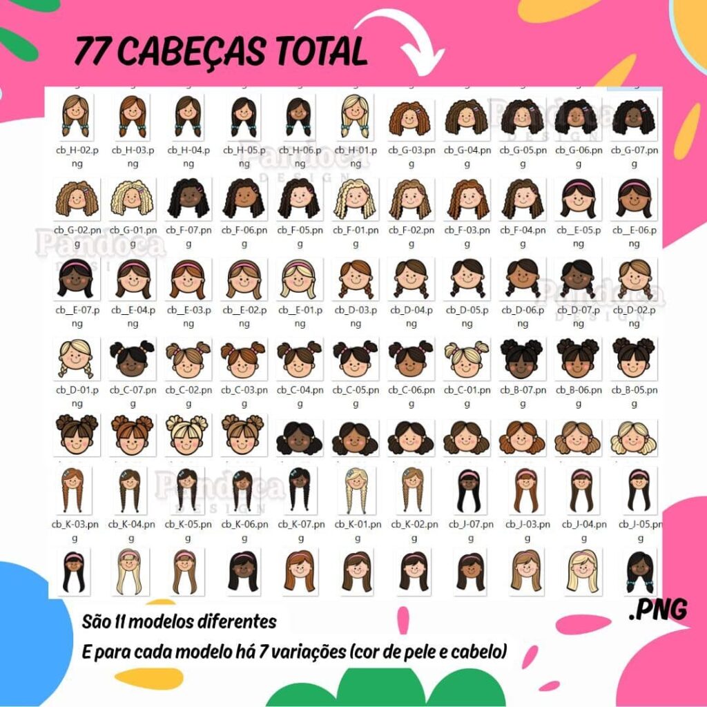 Kit Digital BONEQUINHAS (MENINAS) - Imagem 7