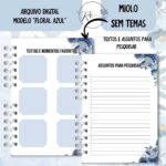 KIT DIGITAL CADERNO + MIOLO ASSEMBLEIA DE CIRCUITO 2025-2026 – FLORAL AZUL – SEM TEMA - Imagem 2