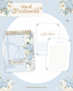 Encadernação Profissões 2026 FLORAL AZUL - Imagem 6