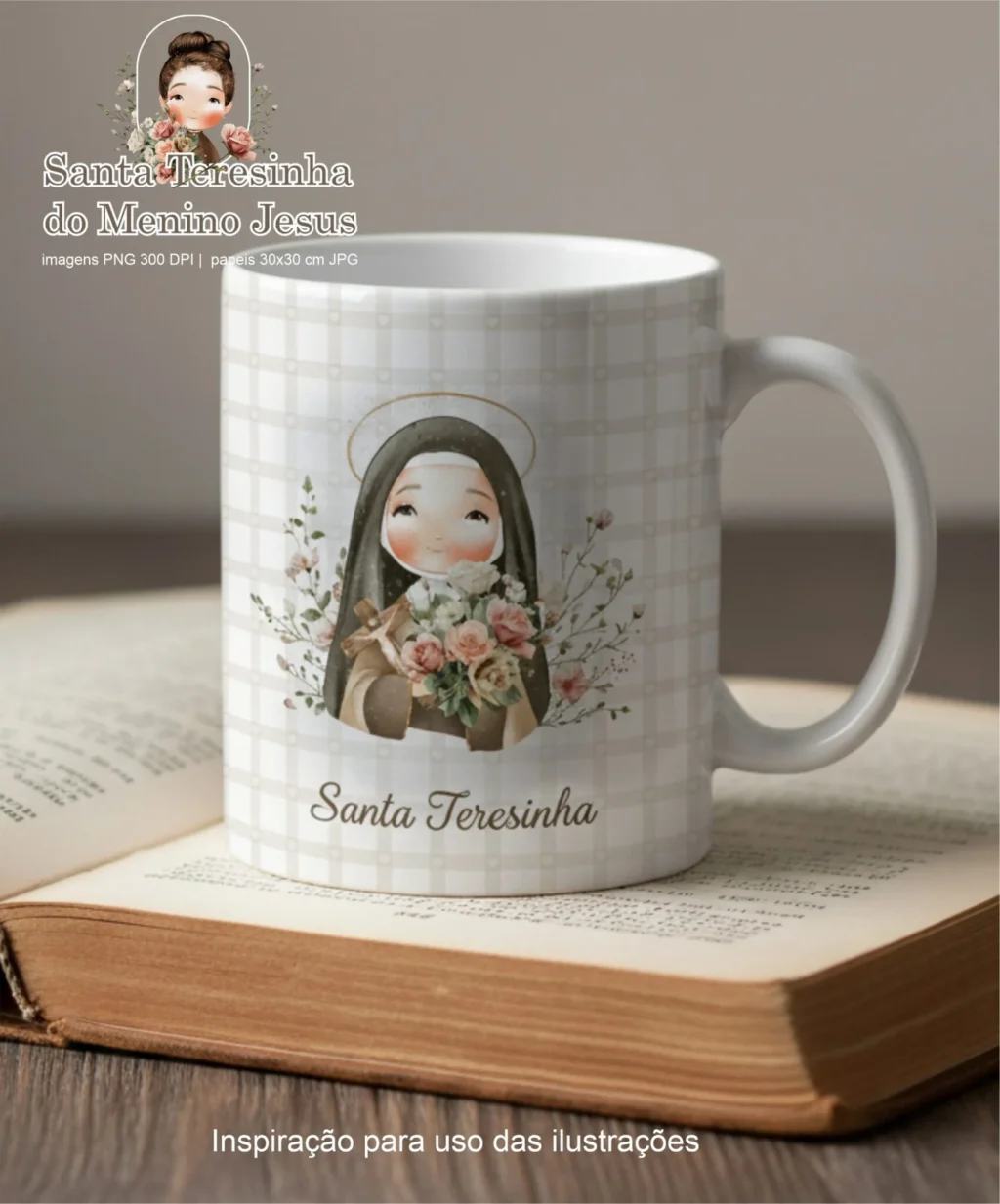 kit Digital Ilustrações Santa Teresinha 3 - Imagem 2