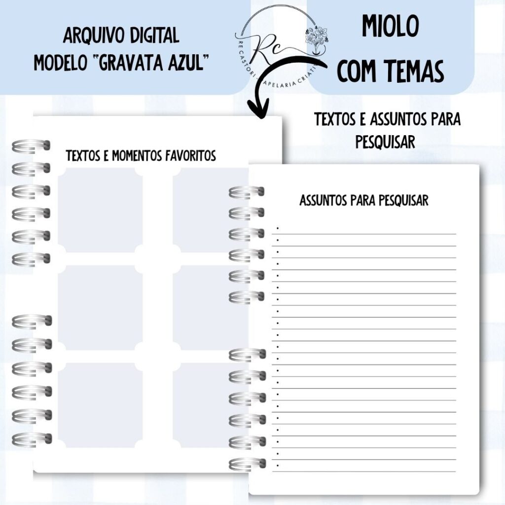 KIT DIGITAL CADERNO + MIOLO ASSEMBLEIA DE CIRCUITO 2025-2026 – GRAVATA AZUL – COM TEMAS - Imagem 2