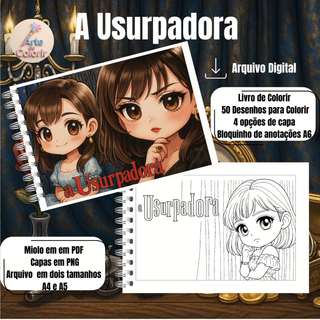 Livro de Colorir A Usurpadora (PDF) - Imagem 1