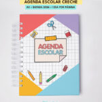 AGENDA ESCOLAR CRECHE DATADA 2026 | A5 | 1 DIA POR PÁGINA| ARQUIVO DIGITAL