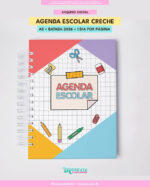 AGENDA ESCOLAR CRECHE DATADA 2026 | A5 | 1 DIA POR PÁGINA| ARQUIVO DIGITAL