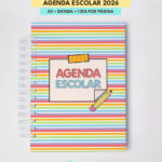 AGENDA ESCOLAR DATADA 2026 | A5 | 1 DIA POR PÁGINA