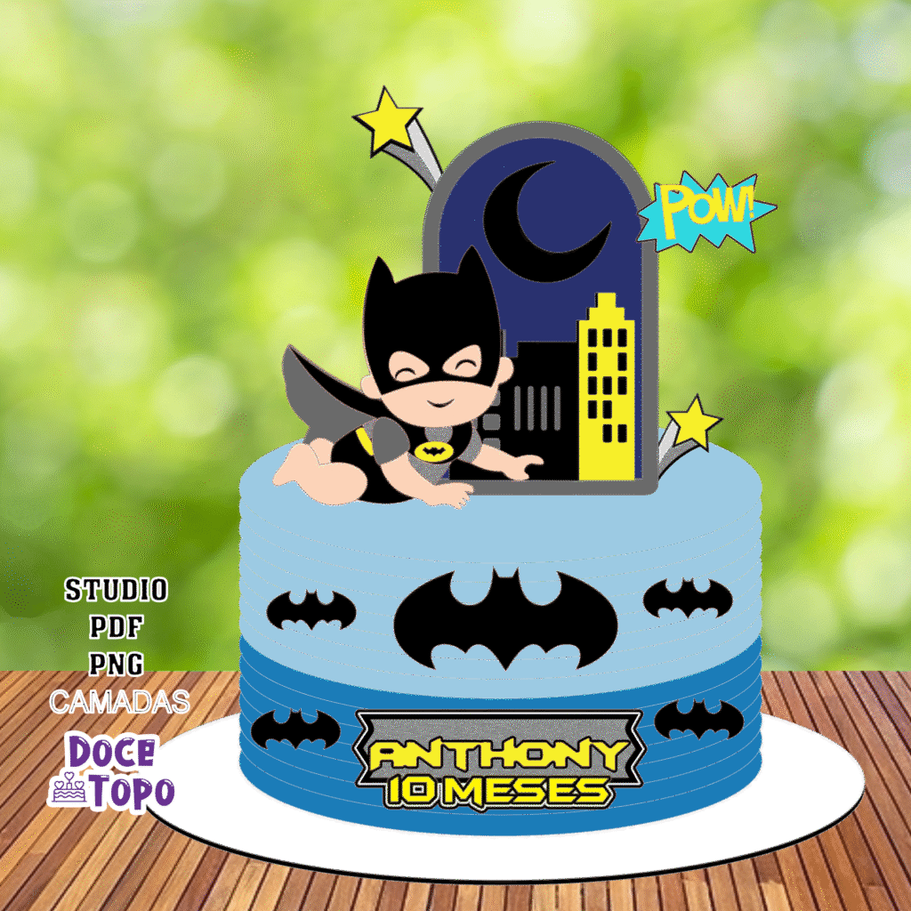ARQUIVO DE CORTE TOPO DE BOLO Batman - Imagem 1