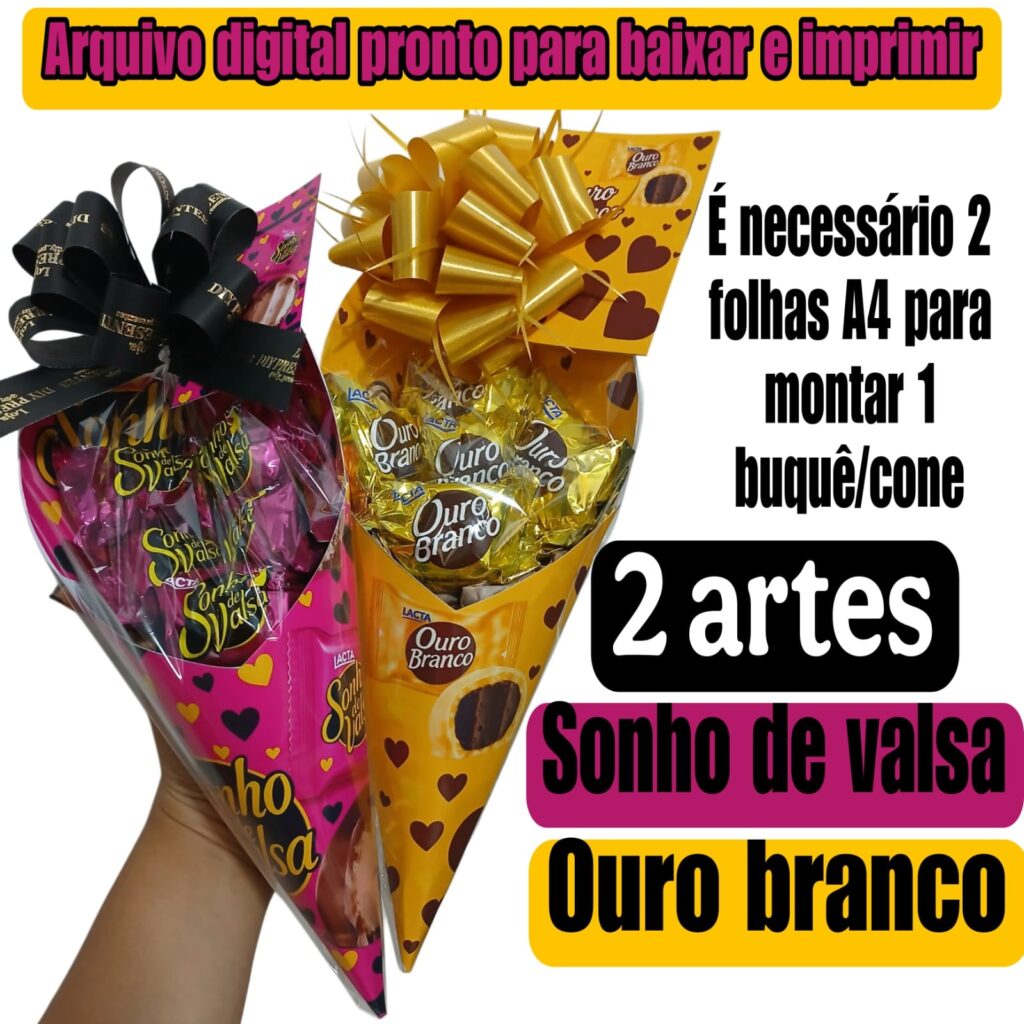 Arquivo digital Buquê Cone - Imagem 1