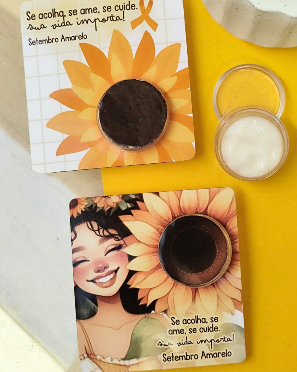 Card potinho creme - Setembro Amarelo 2025 - Imagem 1