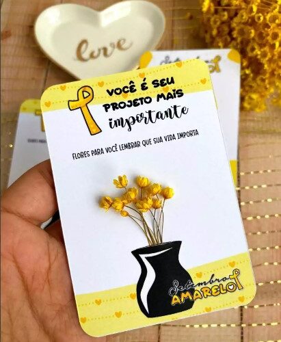 Arquivo digital _ Cartão com flores _ SETEMBRO AMARELO
