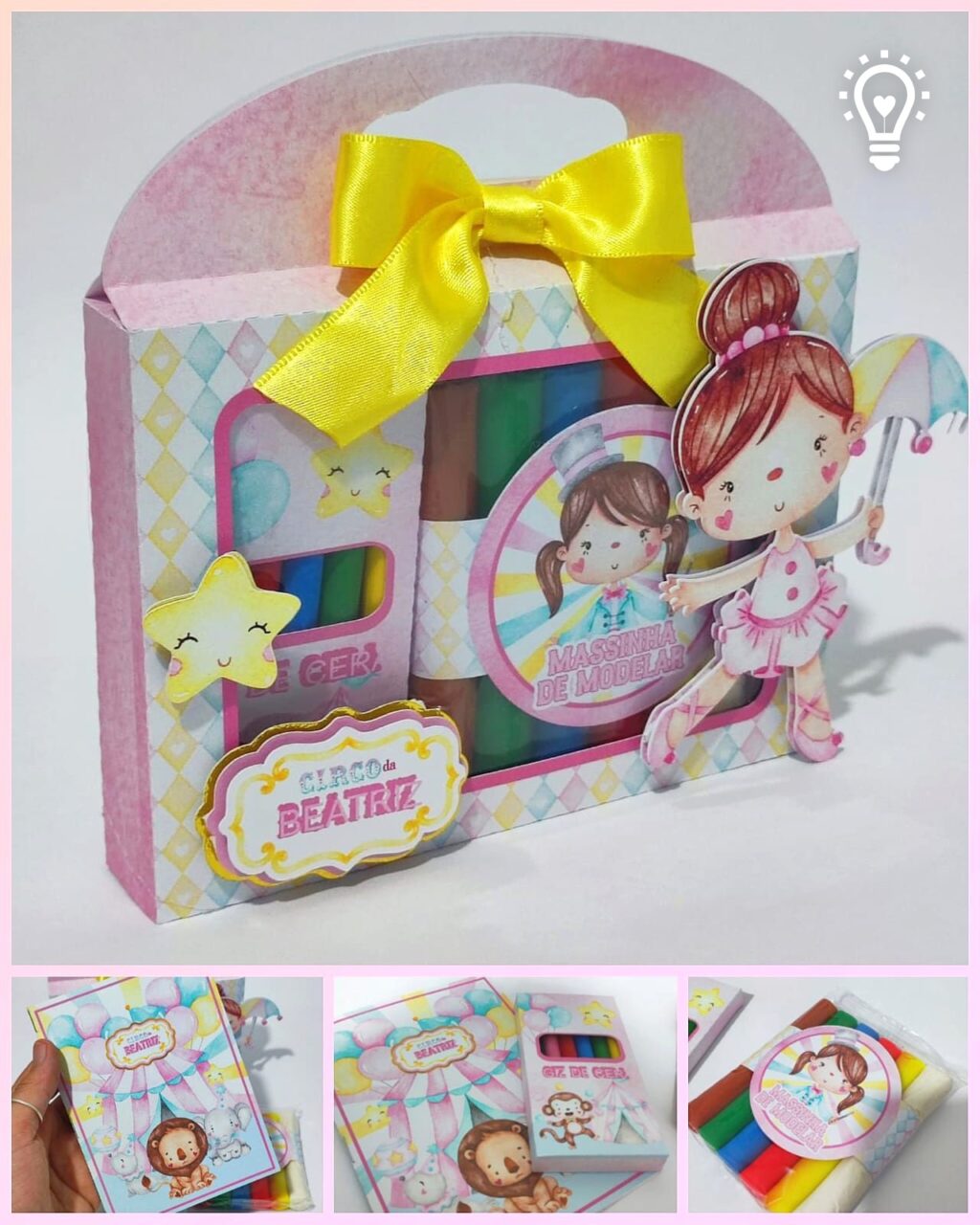 ARQUIVO DE CORTE KIT DIVERSÃO / KIT DE ATIVIDADES CIRCO ROSA (STUDIO E PDF) - Imagem 1