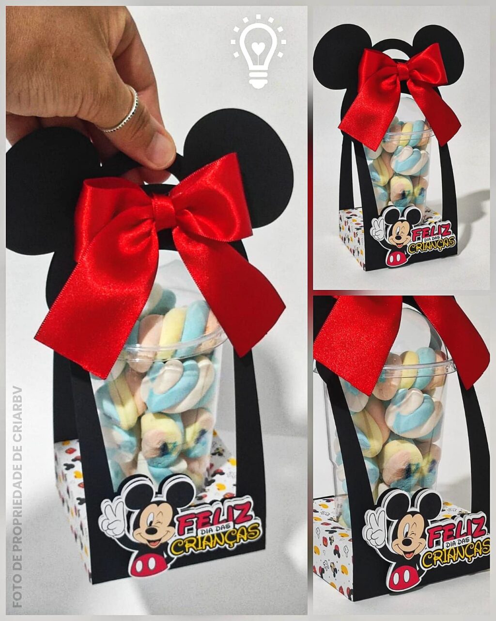 ARQUIVO DE CORTE MICKEY DIA DAS CRIANÇAS / COPO BOLHA DE 300ml (STUDIO E PDF) - Imagem 1