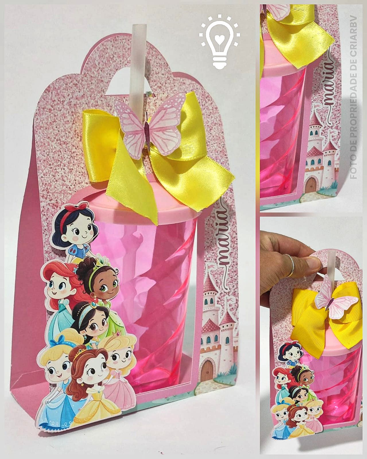 COPO BOLHA - PRINCESAS ARQUIVO DE CORTE COPO TWISTER 400ML PRINCESAS - Imagem 1