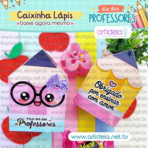 Arquivo Digital - Caixinha Lápis Dia dos Professores