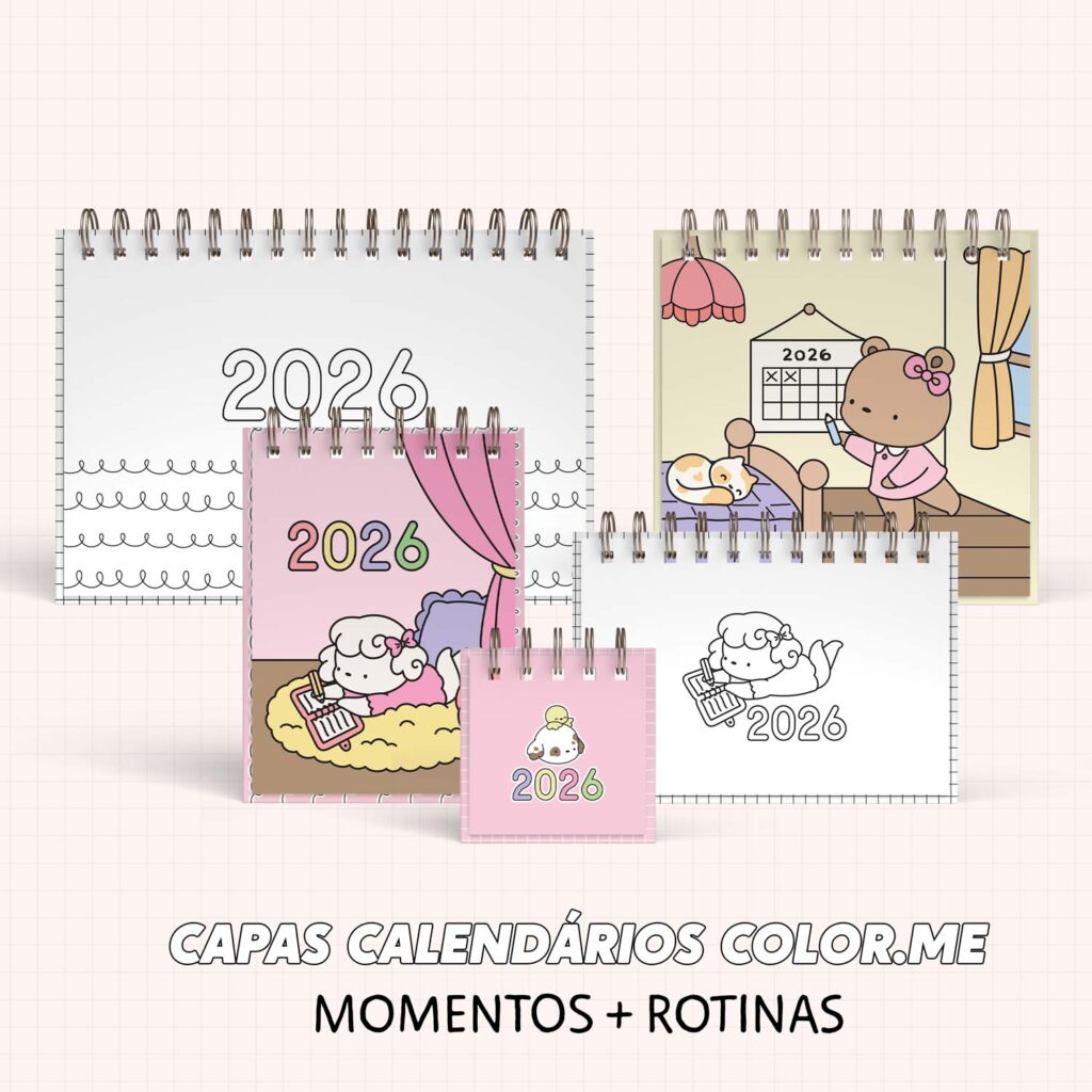 Capas e ilustrações Calendário Color.me | Momentos + Rotinas - Imagem 1