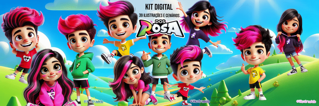 Kit Digital Dos Rosa - Imagem 1