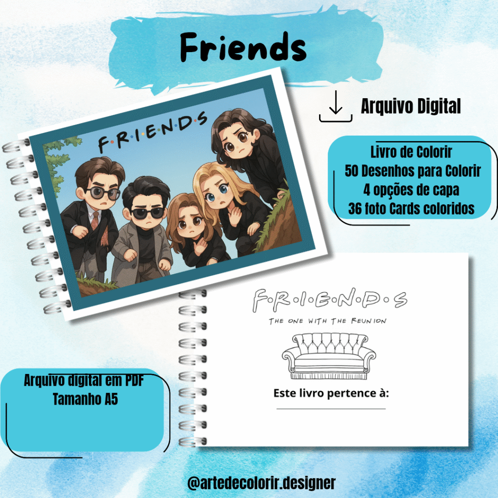 Livro de Colorir Friends (PDF) - Imagem 1