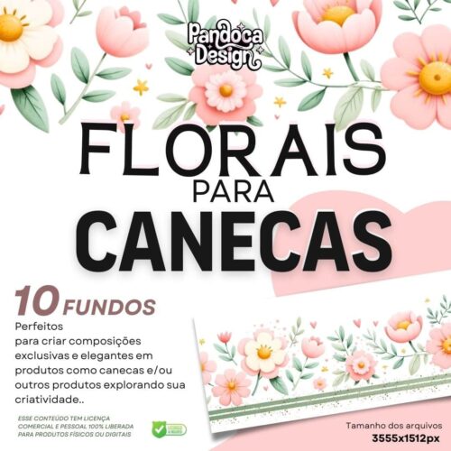 Fundos Florais para CANECAS