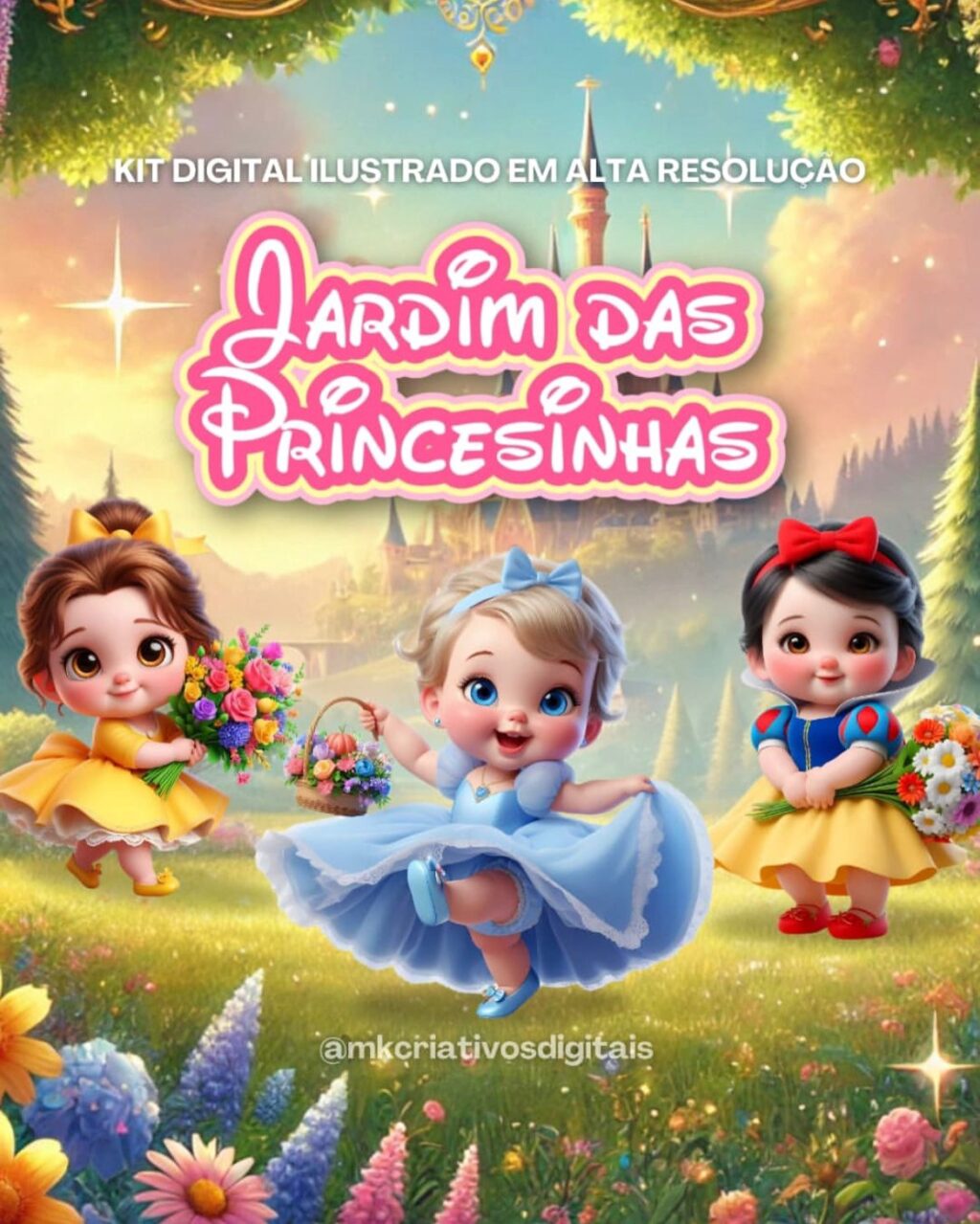 Kit Digital JARDIM DAS PRINCESAS BABY - Imagem 1