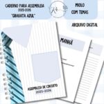 KIT DIGITAL CADERNO + MIOLO ASSEMBLEIA DE CIRCUITO 2025-2026 – GRAVATA AZUL – COM TEMAS