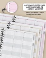 Arquivo Kit Agendamento Semanal 2026 de 15 em 15 minutos em 3 Cores