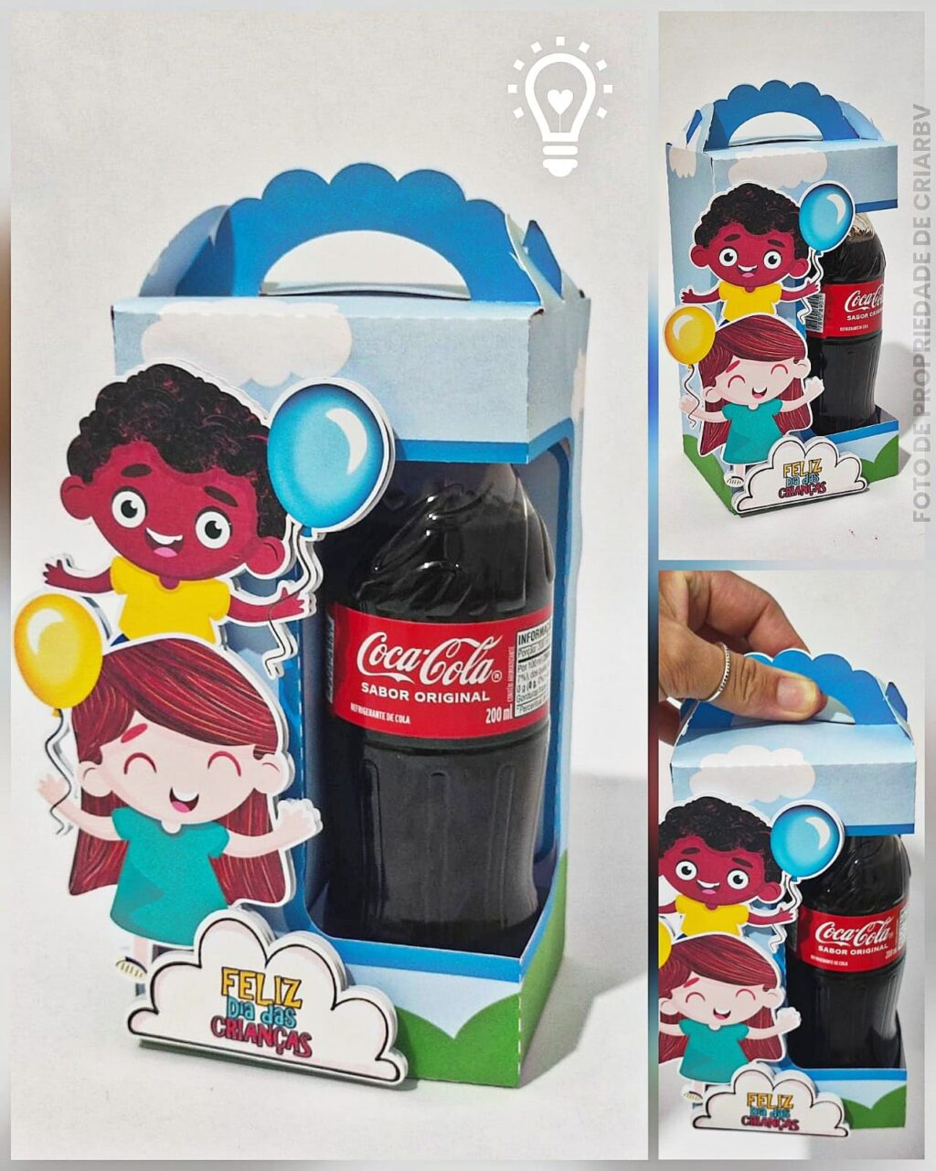 ARQUIVO DE CORTE LANCHEIRA COCA COLA MINI 200ML (STUDIO E PDF) - Imagem 1