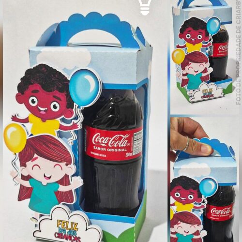 ARQUIVO DE CORTE LANCHEIRA COCA COLA MINI 200ML (STUDIO E PDF)