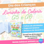 Molde Livrinho de Colorir A6 e A5