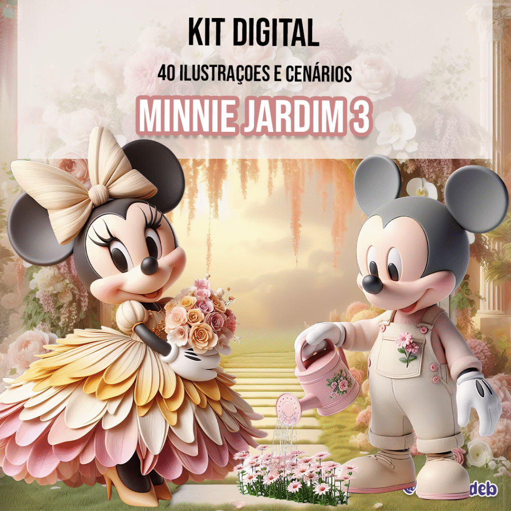 Kit Digital Minnie Jardim - Imagem 1
