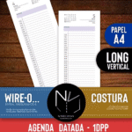 Agenda 2026 - Long 1DPP Comercial com Calendário - Costura+Folhas