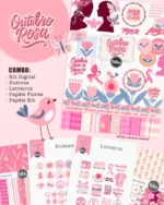 Outubro Rosa 2025 - Combo Ilustrações e Papéis