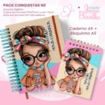 PACK Caderno Pautado A5+Bloquinho A6 – Conquistas N2