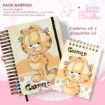 PACK Caderno Pautado A5+Bloquinho A6 – Garfield
