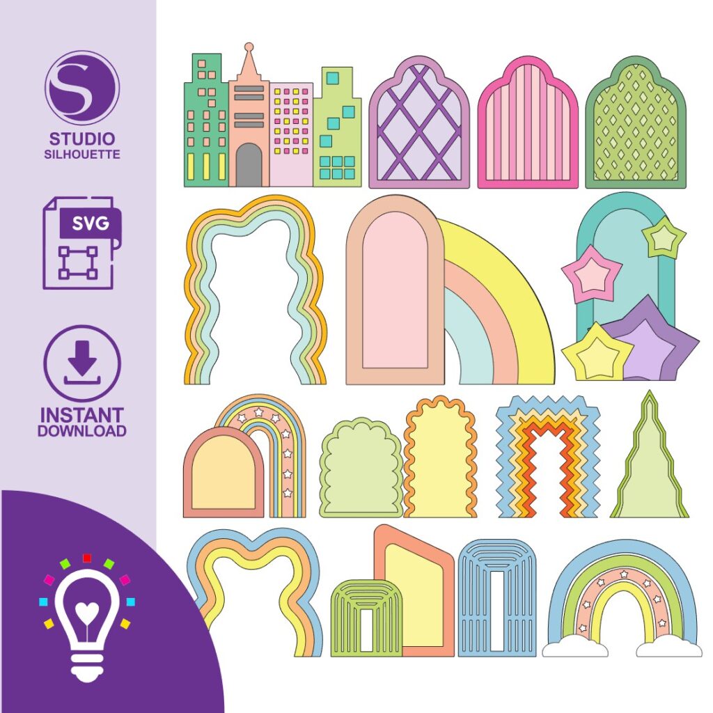 ARQUIVO DE CORTE PAINEL VARIADOS (STUDIO E SVG) - Imagem 1