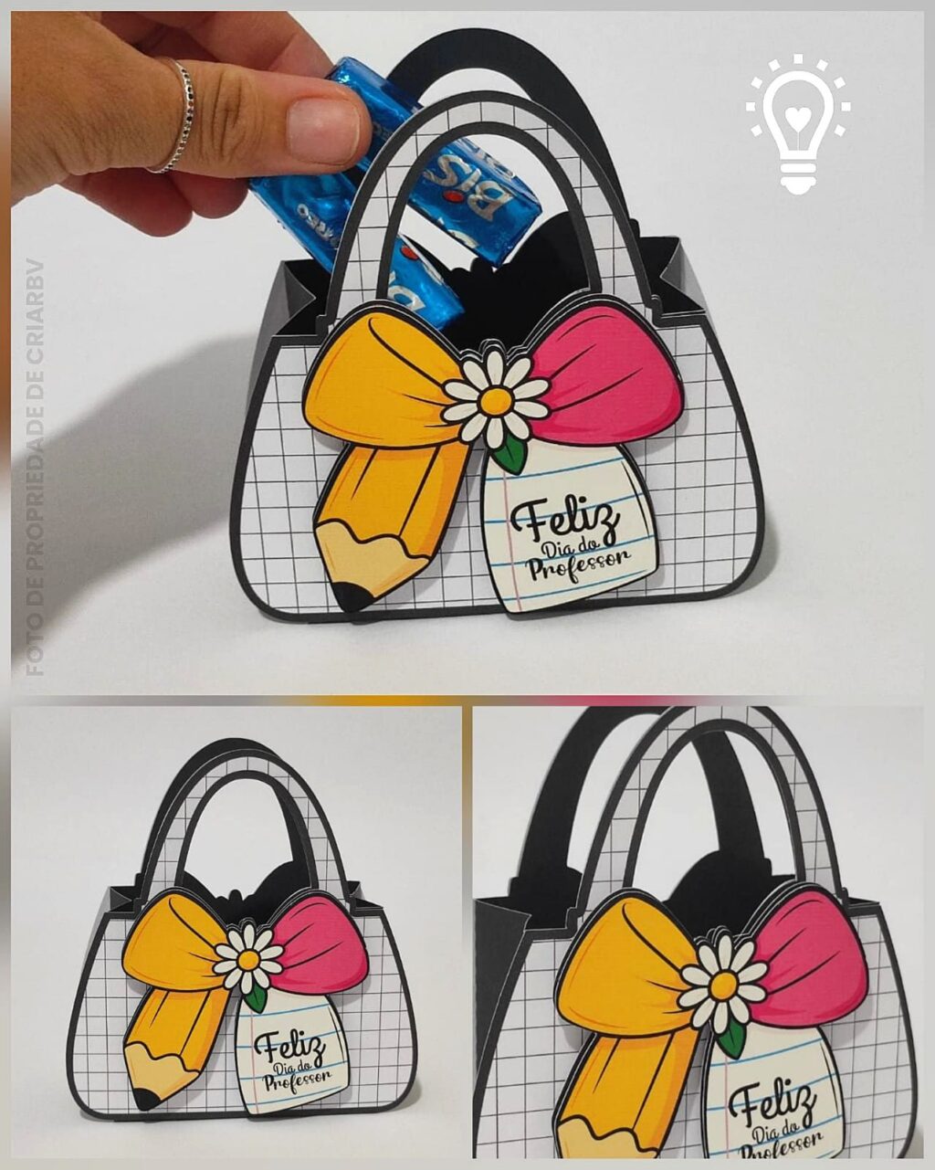 ARQUIVO DE CORTE MINI BOLSINHA DIA DOS PROFESSORES (STUDIO E PDF) - Imagem 1