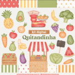 Kit Digital Quitandinha – Cliparts em aquarela