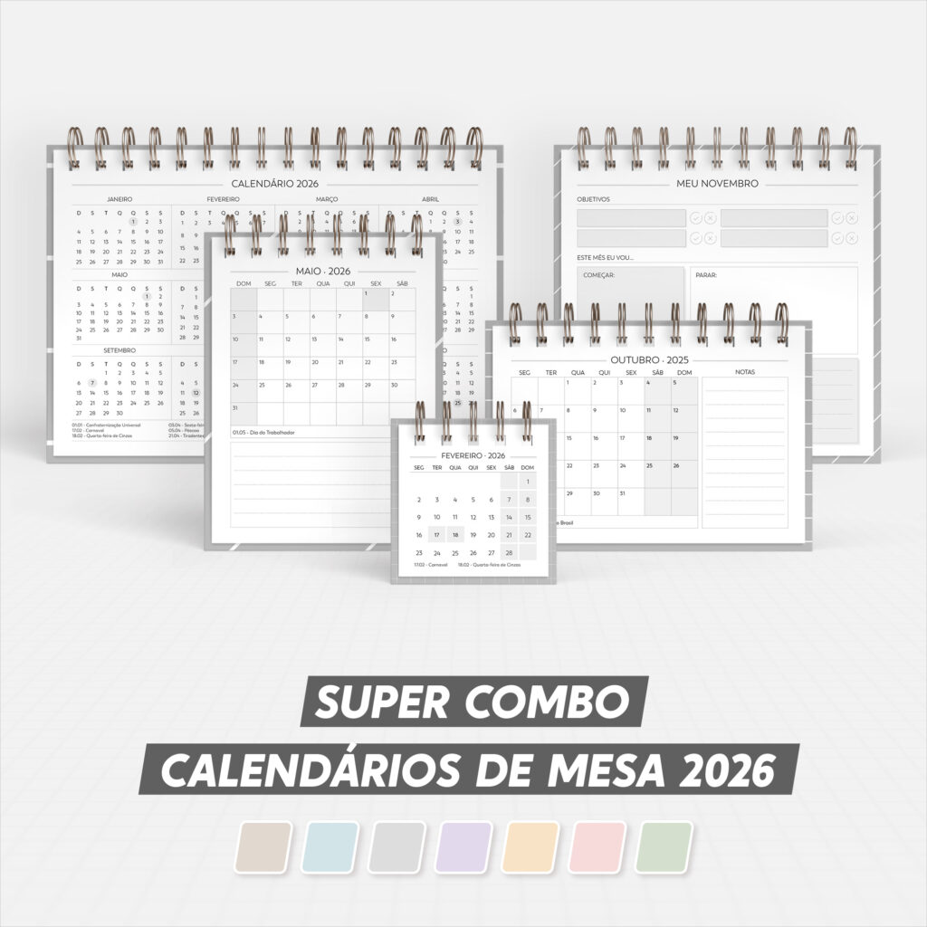 SUPER COMBO de Calendário de mesa 2026 - Imagem 1