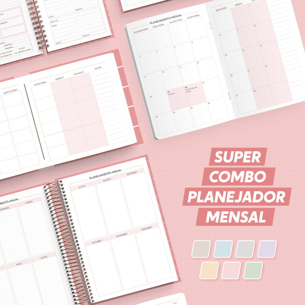 SUPER COMBO – Planejador mensal 2026 - Imagem 1