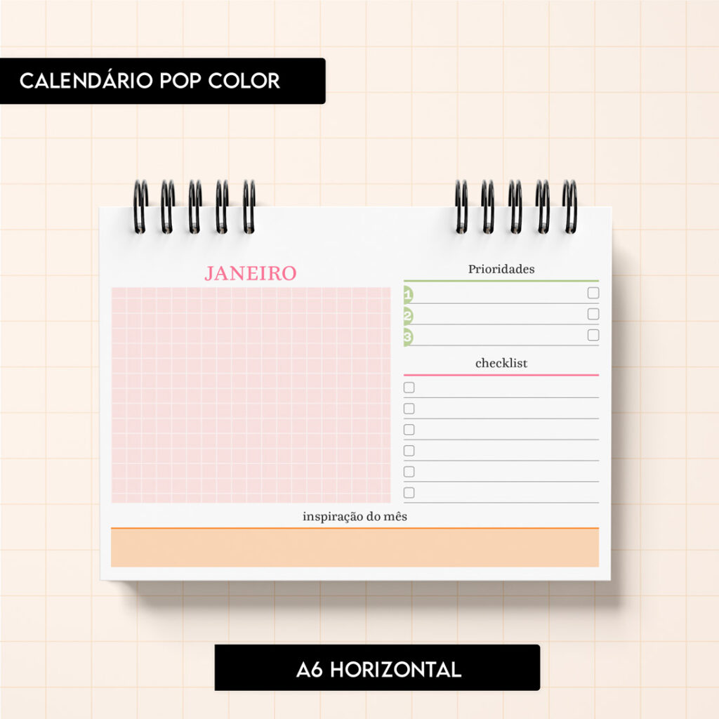 Arquivo digital – Calendário Pop Color 2026 - Imagem 6
