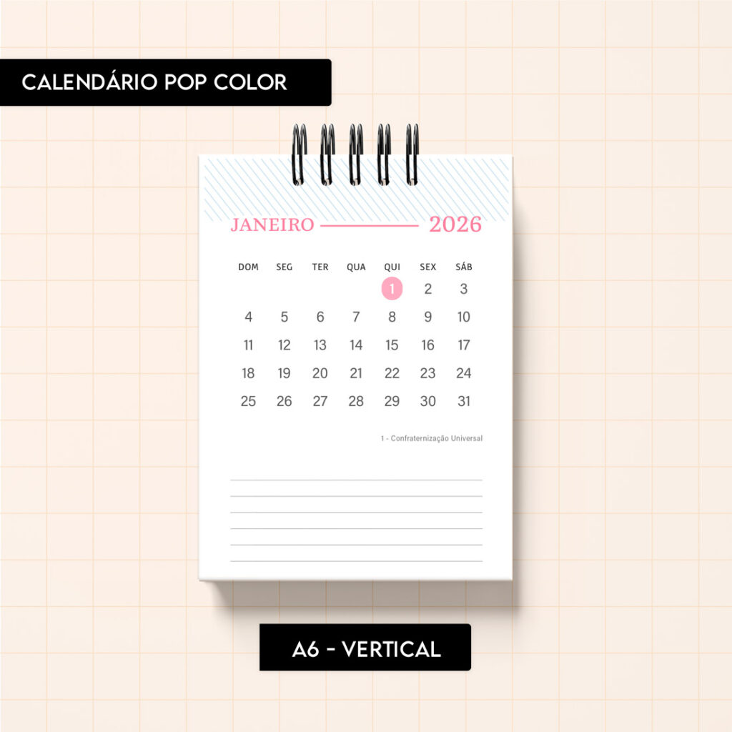 Arquivo digital – Calendário Pop Color 2026 - Imagem 4