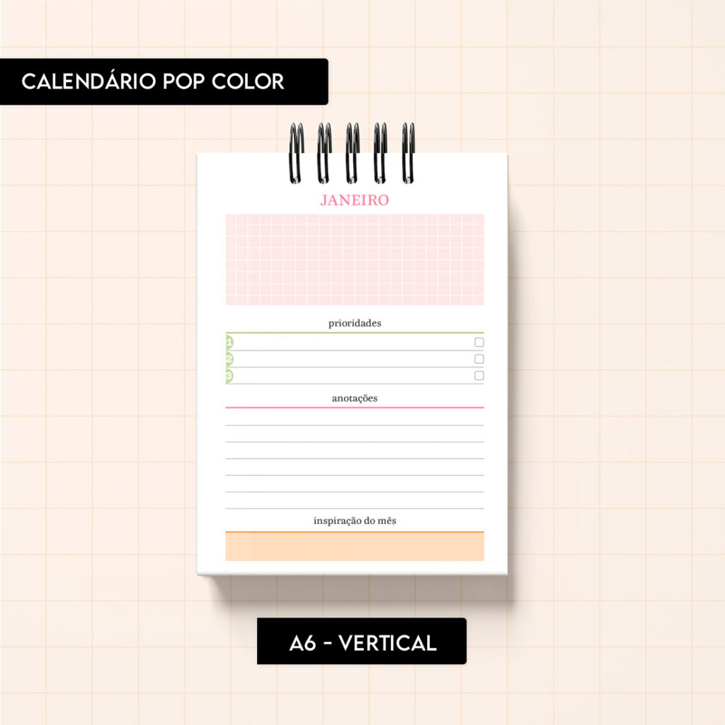 Arquivo digital – Calendário Pop Color 2026 - Imagem 5