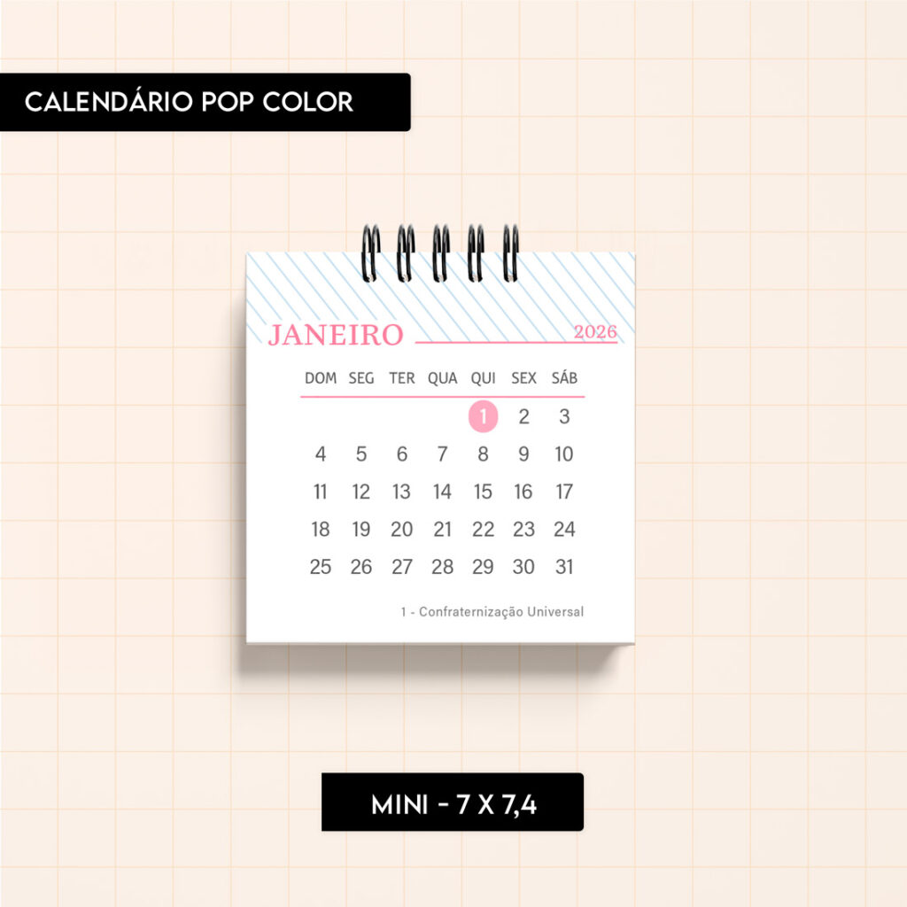Arquivo digital – Calendário Pop Color 2026 - Imagem 3