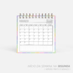 SUPER COMBO de Calendário de mesa para Colorir 2026 | Color.Me - Imagem 6