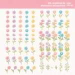 Kit Digital Jardim Secreto 2 – Cliparts em aquarela - Imagem 2