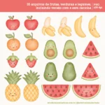 Kit Digital Quitandinha – Cliparts em aquarela - Imagem 2