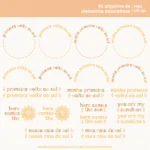 Kit Digital Primeira Volta ao Sol (Boho) – Cliparts em aquarela - Imagem 6