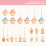 Kit Digital Jardim Secreto 2 – Cliparts em aquarela - Imagem 6